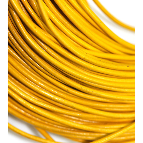 Kulatá Kůže 2mm - 1m - žlutá