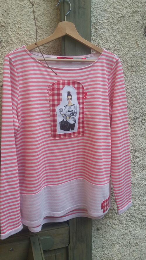 Proužek, kostička...triko vel.L/XL — foto 1
