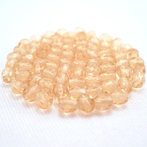 120 ks České broušené ohňovky 3mm Honey Topaz