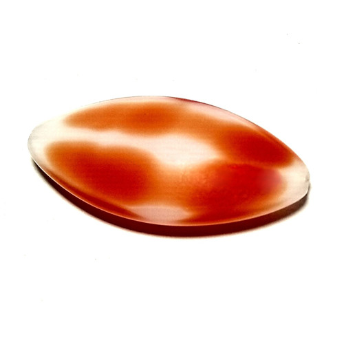 1ks Korálky Amulet 38x18mm Orange and Creme