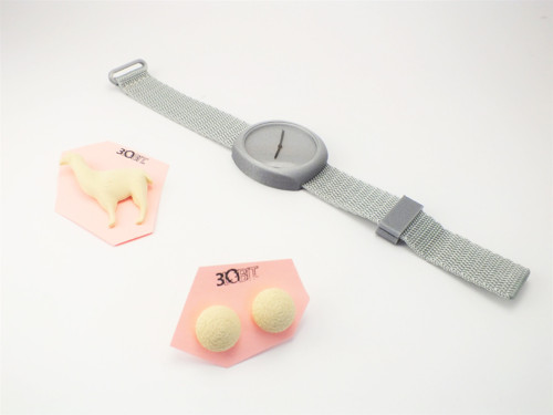 Sada hodinky silver, bobule a lama ivory — foto 1