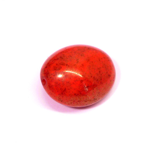 1ks Korálky Valoun 26mm Coral Red Picasso