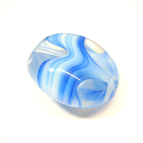 1ks Korálky Valoun 26mm Crystal Blue