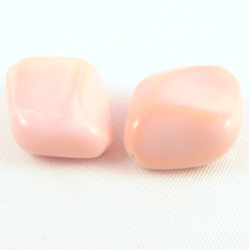 2ks Korálky Placka 24x20mm Coral Pink