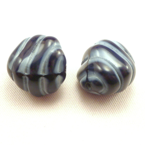 2ks Korálky Vosí Hnízdo 21x20mm Coral Blue