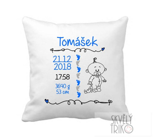 Polštářek na přání s iniciály :-)