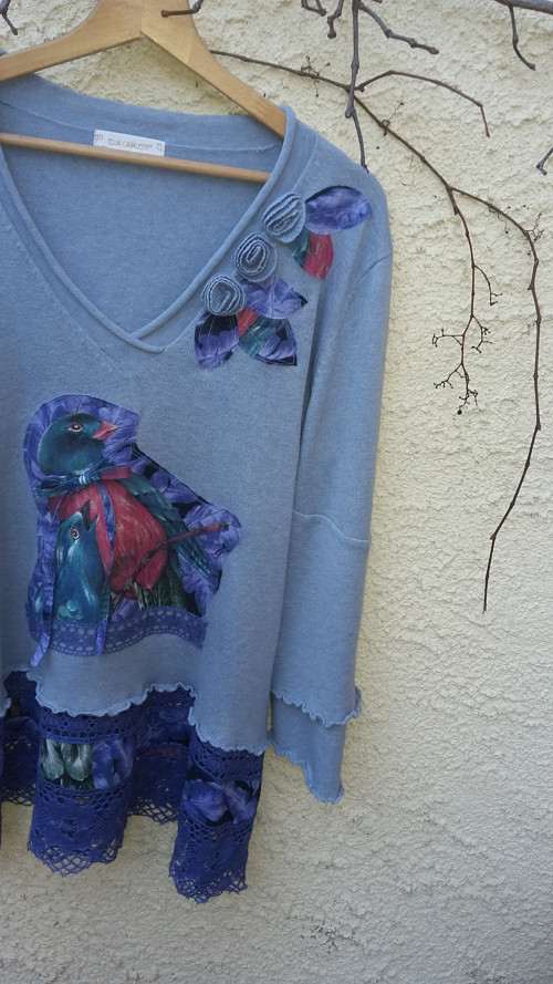 Ptačí píseň,boho svetr, vel.L — foto 1