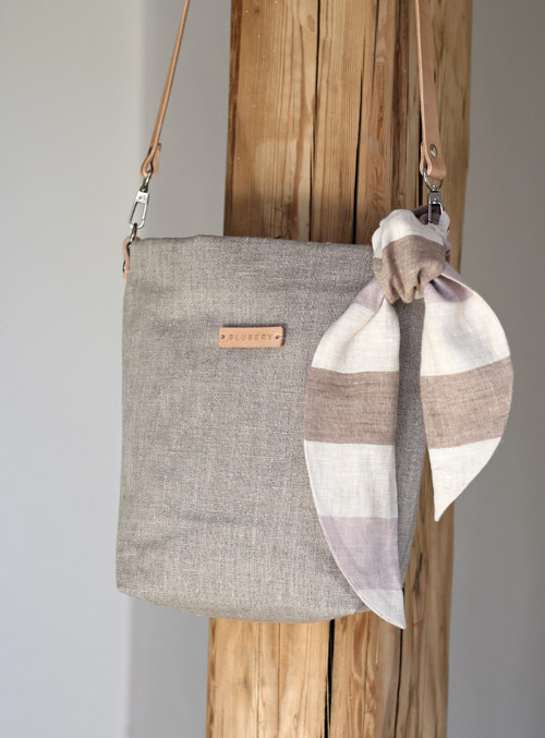 Prírodná crossbody ľanová kabelka "Casual"