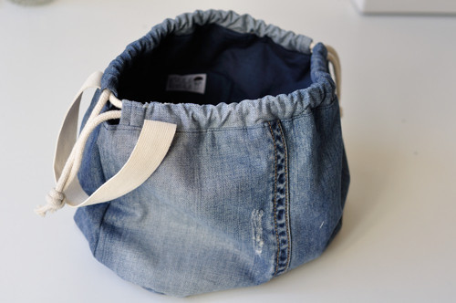 Taštička na projekty - project bag - džínová — foto 1