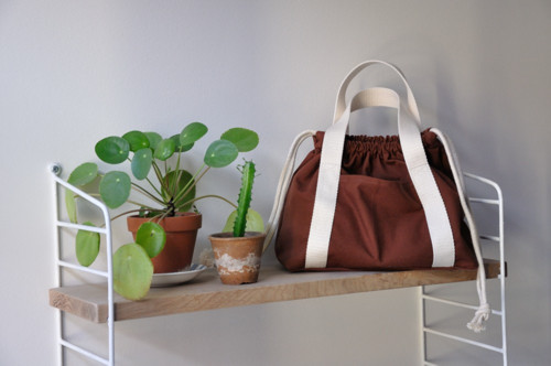 Taštička na projekty - project bag - hnědá — foto 1