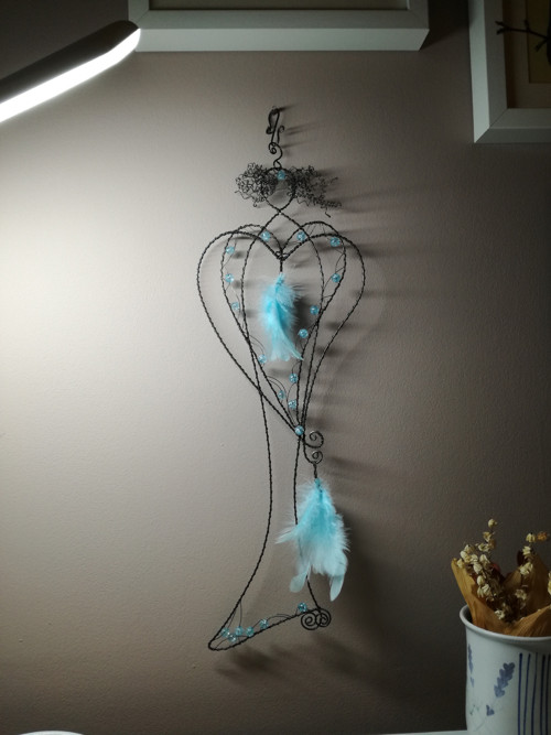 Anděl 43cm tyrkys — foto 1