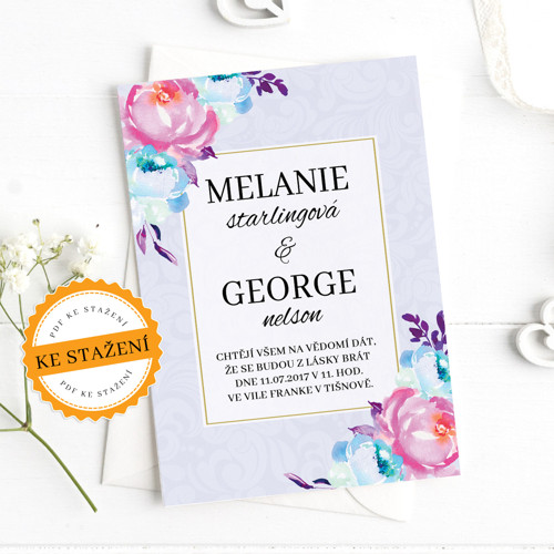 Svatební oznámení - Melanie (PDF)