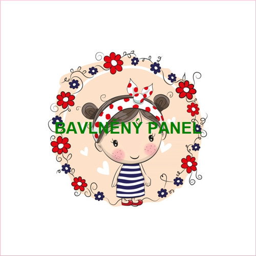 Bavlněný panel 25 x 25cm