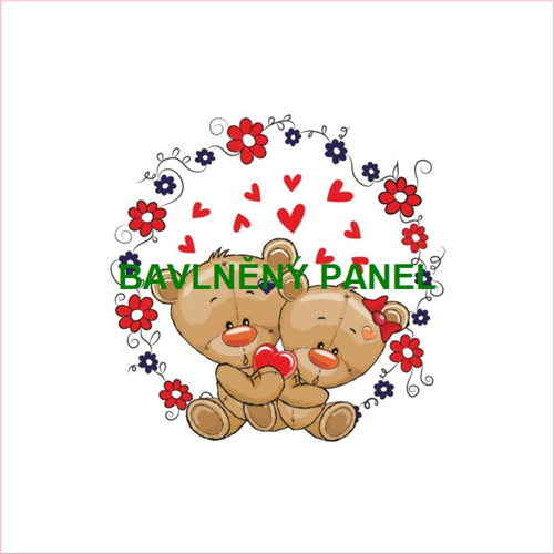 Bavlněný panel 25 x 25cm