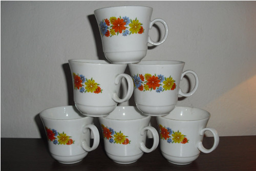 Sada 6x porcelánový ŠÁLEK • Eschenbach Bavaria