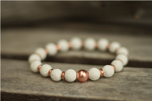 Náramok láva a hematit rose gold — foto 1