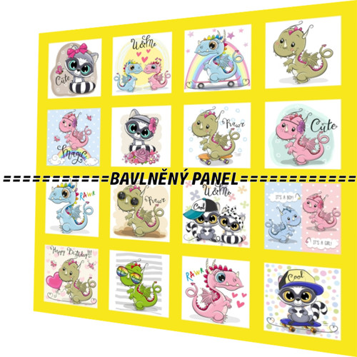 Bavlněný panel /i na pexeso/ 35 x 35 cm