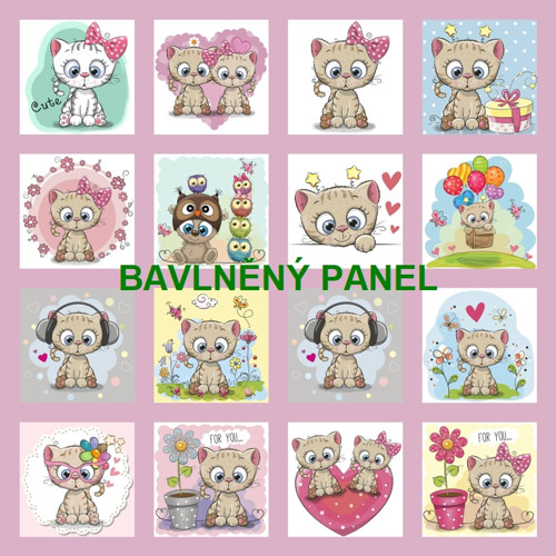 Bavlněný panel /i na pexeso/ 35 x 35 cm