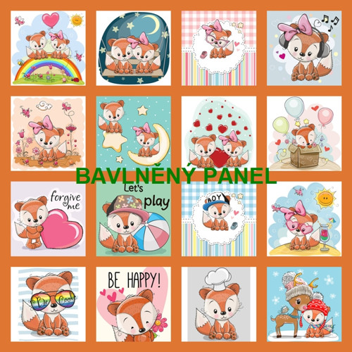 Bavlněný panel /i na pexeso/ 35 x 35 cm