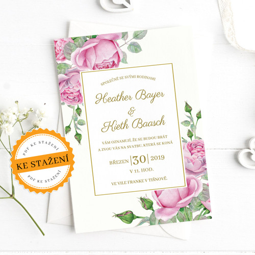 Svatební oznámení - Heather (PDF) — foto 1