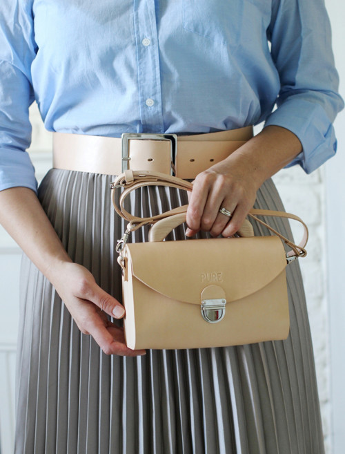 Kabelka na rameno MINI SATCHEL NATURAL