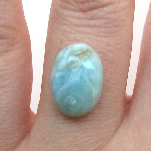 Kabošon larimar ovál 14,3mm — foto 1