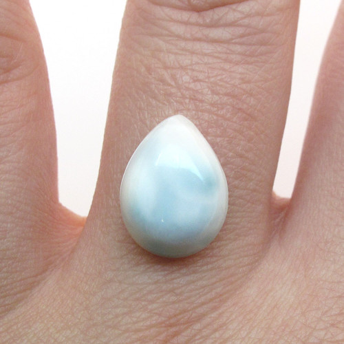 Kabošon larimar kapka 13,4mm REZERVACE — foto 1