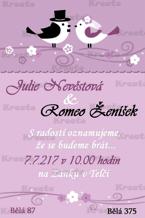 Svatební oznámení No.2