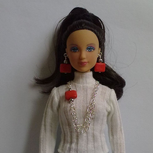 Šperky pro Barbie - náhrdelník, náušnice — foto 1