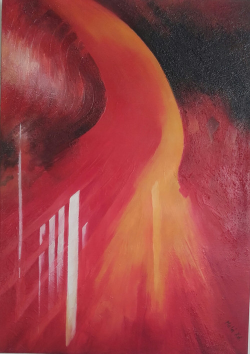 Cesta poznání, 70x50,olej,pl.