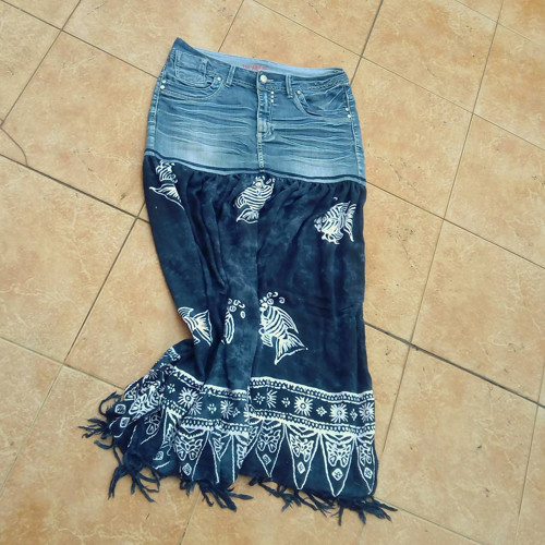 Sukňa ethno-denim-indigo — foto 1