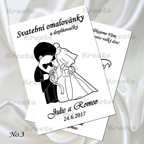 Svatební omalovánky No.3