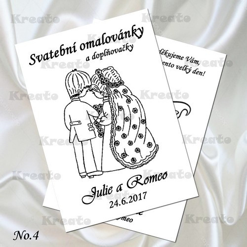 Svatební omalovánky No.4