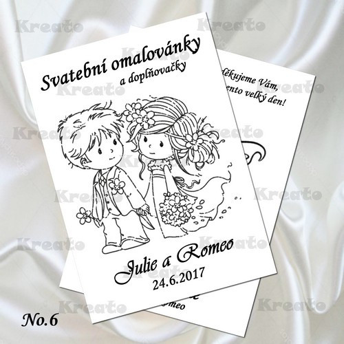 Svatební omalovánky No.6