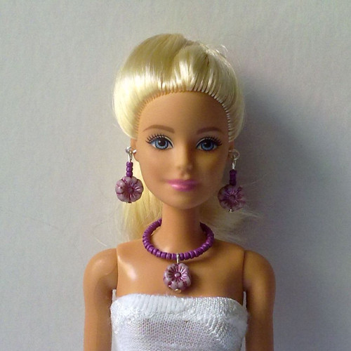 Šperky pro Barbie - náhrdelník, náušnice