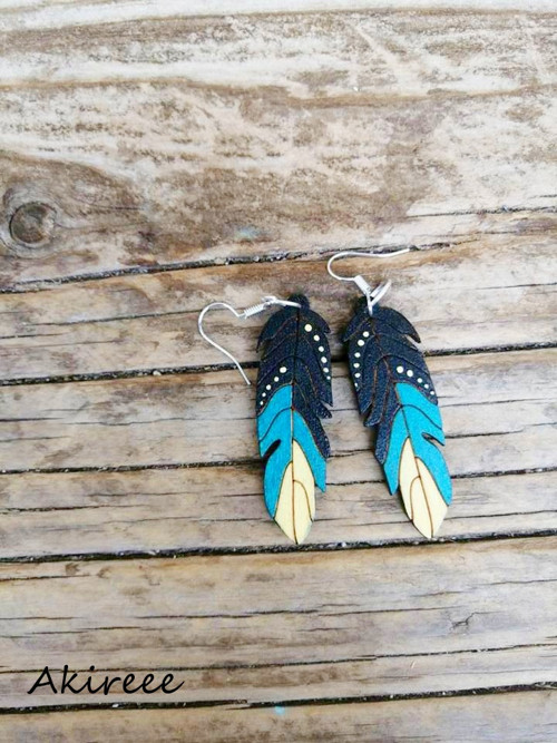 Indian Feathers - Black and Blue — foto 1