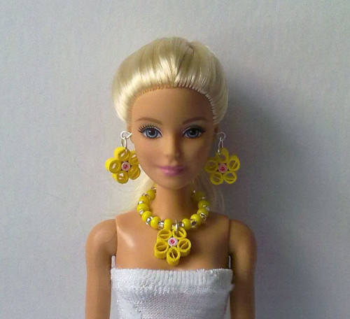 Šperky pro Barbie - náhrdelník, náušnice