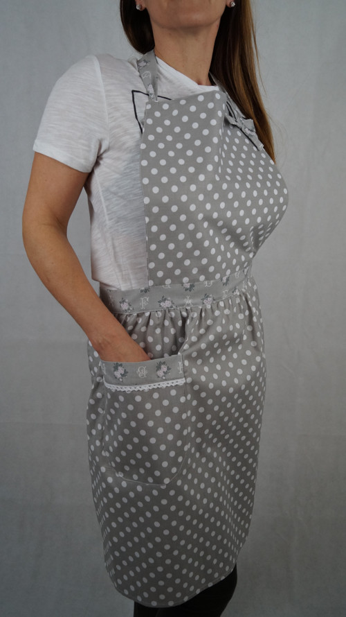 Zástěrka v šedém puntíku.. — foto 1