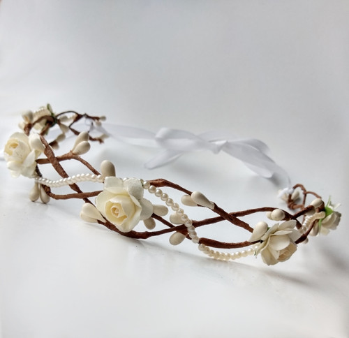 Květinový věneček ivory — foto 1