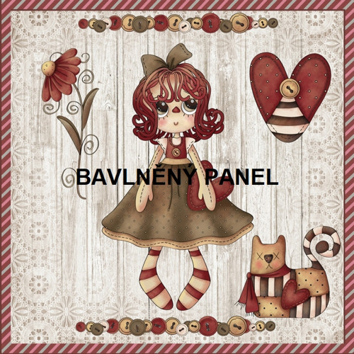 Bavlněný panel 35 x 35 cm
