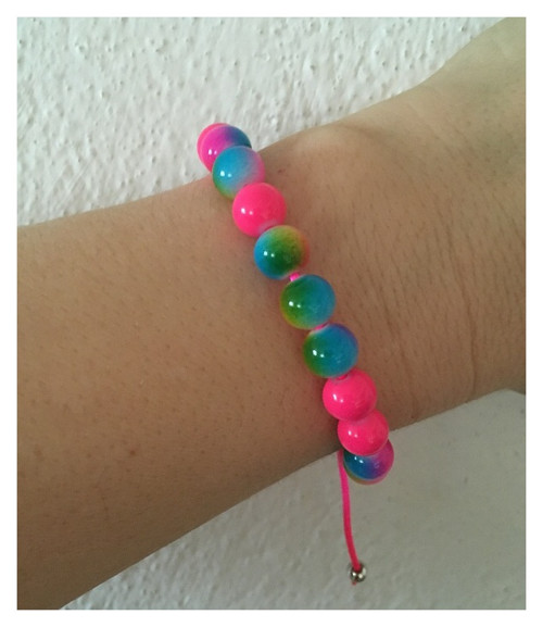 Barevný shamballa náramek — foto 1