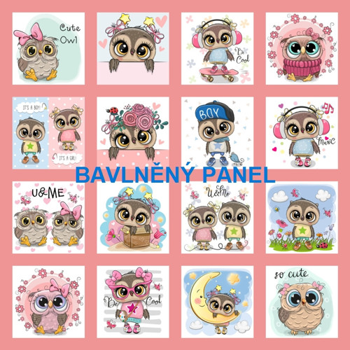 Bavlněný panel /i na pexeso/ 35 x 35 cm