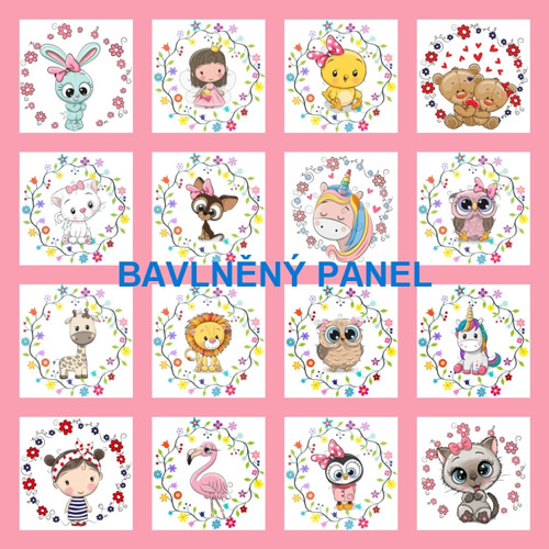 Bavlněný panel /i na pexeso/ 35 x 35 cm