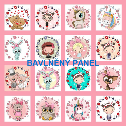 Bavlněný panel /i na pexeso/ 35 x 35 cm