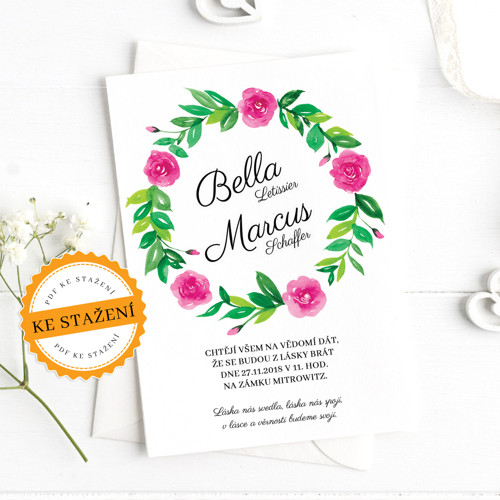 Svatební oznámení - Bella (PDF)