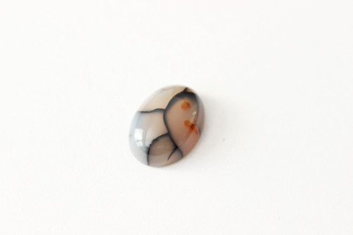 Achát - kabošon - 13x18 mm — foto 1