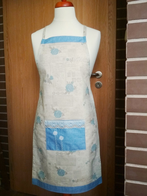 Zástěra " BLUE ROSE " — foto 1