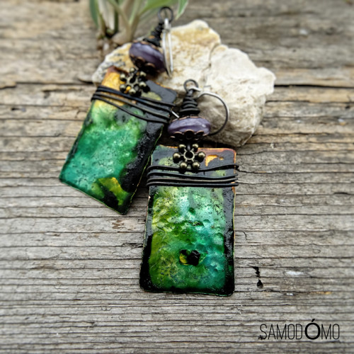 Ručně designované náušnice -Hand designed earrings — foto 1