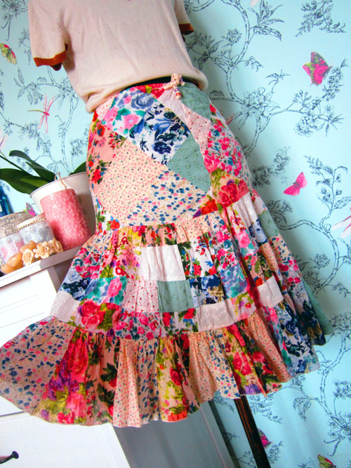 Sukně boho hippie patchwork — foto 1