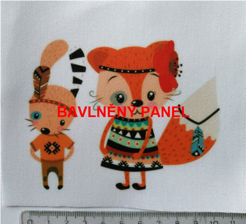 Bavlněná látka - panel 10 x 11 cm — foto 1